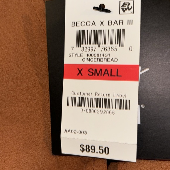 Becca x Bar III women’s ginger bread long sleeve dress size XS - Picture 2 of 9